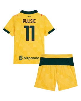 Billige Fotballdrakt AC Milan Christian Pulisic #11 Replika Tredjedraktsett Barn 2025-26 Kortermet (med bukser)